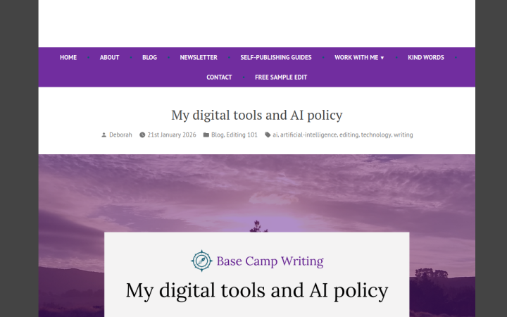 Screenshot of Digital Tools and AI Policy