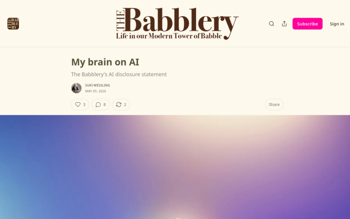 Screenshot of My Brain on AI